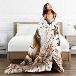 Homieblanket Horse Blanket for Boys Girls, Cool Horse Themed Design Printed Throw Blankets for Kids Lap, Chair Sofa, Warm Soft Cozy Blanket, 40"x 50"