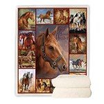CYREKUD Super Soft Cozy Horse Themed Throw Blanket, 50" x 60" - Perfect Gifts for Horse Lovers, Men, Women & Girls