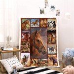 CYREKUD Super Soft Cozy Horse Themed Throw Blanket, 50" x 60" - Perfect Gifts for Horse Lovers, Men, Women & Girls