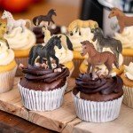 Liberty Imports 12 Pcs Deluxe Plastic Horse Figure Toy Set for Kids - Realistic Miniature Toy Pony Figurines Bulk Animal Variety Cake Toppers Gift Pack