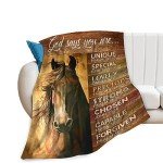 Horse Gifts: Soft Warm Cozy Fleece Blanket for Kids & Adults - 40"x50"