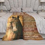 Horse Gifts: Soft Warm Cozy Fleece Blanket for Kids & Adults - 40"x50"