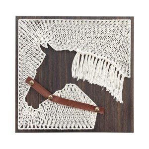 Blauwhim String Art Horse Craft, DIY Hobby Horse Crafts Kits for Adults, Teens, Craft Beginners, Gifts for Women Rustic Home Decor (12" x 12")