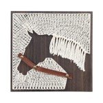 Blauwhim String Art Horse Craft, DIY Hobby Horse Crafts Kits for Adults, Teens, Craft Beginners, Gifts for Women Rustic Home Decor (12" x 12")