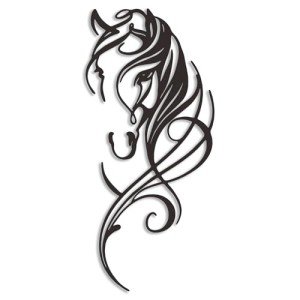 Metal Horse Wall Decor - Line Art Horse Pictures for Home Decor – Dynamic Metal Horse Sculptures for Bedroom, Bathroom, Living Room