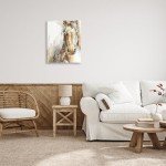 Stupell Industries Horse Portrait Orange Brown Animal Watercolor Painting Canvas Wall Art Design By Artist Ethan Harper, 24 x 30, Gallery Wrapped Canvas