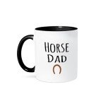 3dRose Horse Dad Mug, 11 oz, Black