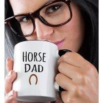 3dRose Horse Dad Mug, 11 oz, Black