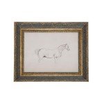 Petal Lane Horse Wall Art - Framed Antique Decor - Make Your Own Gallery Wall Frame Set - Dark Academia Wall Decor - Farmhouse Wall Art (Horse Sketch)
