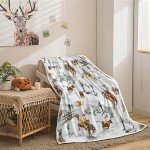 Western Cowboy Blanket, Wild West Cowboy Ride Horse Desert Cactus Cozy Warm Bed Couch Throw Blanket, Farmhouse Country American West Theme Fleece Flannel Throws to Decorate The Room and Bedroom