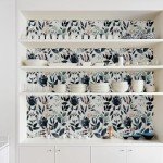 MuralPeel Dark Blue/Yellow Leaf Floral Vintage Ink Navy Plant Peel and Stick Wallpaper Easy Peel Off Self Adhesive Removable Stick on Wall Paper for Kitchen Cabinet Renter Friendly