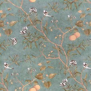 Laatse Green Leaf Wallpaper Peel and Stick Bird Wallpaper 17.5" x 393" Vintage Contact Paper Waterproof Self Adhesive Removable Boho Floral Wall Paper for Bedroom Walls Cabinet Locker