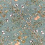 Laatse Green Leaf Wallpaper Peel and Stick Bird Wallpaper 17.5" x 393" Vintage Contact Paper Waterproof Self Adhesive Removable Boho Floral Wall Paper for Bedroom Walls Cabinet Locker