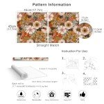 HAOKHOME Boho Peel and Stick Wallpaper Floral Wall Paper Removable for Bedroom Orange/Pink/Orange Contact Paper 17.3in x 9.8ft