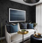 Erfoni Black Wallpaper Peel and Stick Wallpaper Black Floral Embossed Contact Paper 17.7inch×393.7inch Removable Textured Flower Wallpaper Self Adhesive Thicken Countertops Cabinets Contact Paper