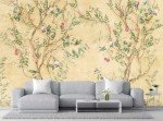 Wmjurel Modern Flower and Bird Pattern Wallpaper, Large Background Wall Mural, Suitable for Bedroom Living Room Background(Non-self-Adhesive)