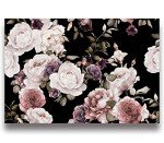 Cliouar-Peony Flowers Wall Mural Wallpaper for Bedroom Living Room Purple Flower Wallpaper Rose Mural Wallpaper 158" x 110"(Not Self-Adhesive)