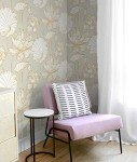 NextWall Lotus Floral Peel and Stick Wallpaper (Metallic Gold & Gray)
