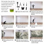 FWIEXA Tropical Botanical Wallpaper, Foggy Forest Wall Mural, Modern Floral Mural Wallpaper for Living Room, Bedroom, Large Background - 141" W x 96" H (Not Peel and Stick)