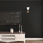 WESTICK Matte Black Wallpaper Peel and Stick Roll Thick Black Contact Paper Self Adhesive Dark Peel and Stick Wallpaper for Bedroom Living Room Bathroom Renter Friendly Dark Wall Paper 15.8" x 394"