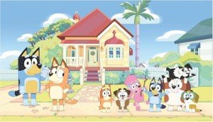 Bluey Friends & Family Peel and Stick Wall Mural by RoomMates, RMK12802M