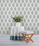 Floral Bazaar Green and Blue Peel and Stick Wallpaper