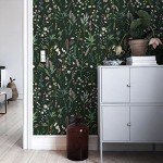 JiffDiff 17.3'' x 393.7" Floral Peel and Stick Wallpaper Vinyl Flower Wallpaper Vintage Vinyl Peel and Stick Wall Paper for Kitchen Cabinet Furniture Renter Friendly (Covers 47.4 Sq Ft)