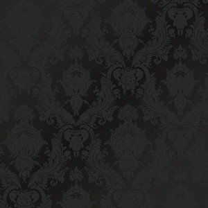 Tempaper Textured Black Damsel Removable Peel and Stick Damask Wallpaper, 20.5 in X 16.5 ft, Made in the USA