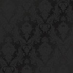 Tempaper Textured Black Damsel Removable Peel and Stick Damask Wallpaper, 20.5 in X 16.5 ft, Made in the USA