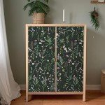 JiffDiff 17.3'' x 393.7" Floral Peel and Stick Wallpaper Vinyl Flower Wallpaper Vintage Vinyl Peel and Stick Wall Paper for Kitchen Cabinet Furniture Renter Friendly (Covers 47.4 Sq Ft)