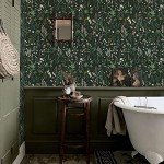 JiffDiff 17.3'' x 393.7" Floral Peel and Stick Wallpaper Vinyl Flower Wallpaper Vintage Vinyl Peel and Stick Wall Paper for Kitchen Cabinet Furniture Renter Friendly (Covers 47.4 Sq Ft)