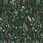 JiffDiff 17.3'' x 393.7" Floral Peel and Stick Wallpaper Vinyl Flower Wallpaper Vintage Vinyl Peel and Stick Wall Paper for Kitchen Cabinet Furniture Renter Friendly (Covers 47.4 Sq Ft)