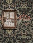 NextWall Acanthus Floral Peel and Stick Wallpaper (Charcoal & Rosewood)