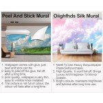 Oiighfhds Large Silk Wall Murals, Cloud Wallpaper, Chinoiserie Wallpaper,Showcasing Luxury Wall Decoration Patterns Abstract Nature Landscape Wall Paper for Bedroom Living Room 103in(W) x69in(H)