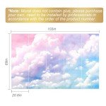 Oiighfhds Large Silk Wall Murals, Cloud Wallpaper, Chinoiserie Wallpaper,Showcasing Luxury Wall Decoration Patterns Abstract Nature Landscape Wall Paper for Bedroom Living Room 103in(W) x69in(H)