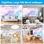 Oiighfhds Large Silk Wall Murals, Cloud Wallpaper, Chinoiserie Wallpaper,Showcasing Luxury Wall Decoration Patterns Abstract Nature Landscape Wall Paper for Bedroom Living Room 103in(W) x69in(H)