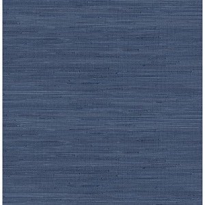 NuWallpaper x Social Social Classic Faux Grasscloth Peel and Stick Wallpaper, Navy Blue