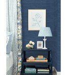 NuWallpaper x Social Social Classic Faux Grasscloth Peel and Stick Wallpaper, Navy Blue
