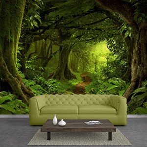 Bormia Fantasy Forest Wall Mural 151"x105" Large Photo Wallpaper Landscape Wall Decal for Livingroom Bedroom (Paste Not Included)