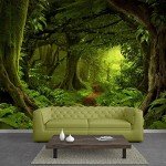 Bormia Fantasy Forest Wall Mural 151"x105" Large Photo Wallpaper Landscape Wall Decal for Livingroom Bedroom (Paste Not Included)