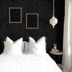 Erfoni Black Wallpaper Peel and Stick Wallpaper Black Floral Embossed Contact Paper 17.7inch×393.7inch Removable Textured Flower Wallpaper Self Adhesive Thicken Countertops Cabinets Contact Paper