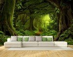 Bormia Fantasy Forest Wall Mural 151"x105" Large Photo Wallpaper Landscape Wall Decal for Livingroom Bedroom (Paste Not Included)