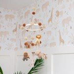 Crane Baby Safari Wallpaper for Nursery, Nursery Wallpaper for Boys and Girls, Jungle Wallpaper, 21" w x 270" h, Animal Print Wallpaper, Gender Neutral Wallpaper, Safari Nursery Decor, Baby Wallpaper