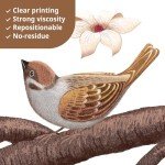 DECOWALL SG4-2317 Oriental Flower Tree Wall Stickers declas Kids Bedroom Cherry Blossom Birds Branch décor Decoration Floral Home Living Removable Nursery Mural DIY Room