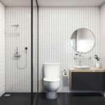 Erfoni Black and White Peel and Stick Wallpaper Modern Herringbone Contact Paper Bathroom 17.7inch x 196.8inch Geometric Removable Wall Paper Peel and Stick Backsplash Self Adhesive Contact Paper