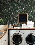 JiffDiff Floral Wallpaper Peel and Stick Farm Floral 236" x 17.3" Wildwood Wall Paper Dark Self Adhesive Contact Paper Stick on Wallpaper Coverage 30 sq.ft