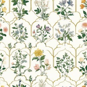 vuacepe Multicolor Floral Peel and Stick Wallpaper Vintage Floral Wall Murals Self Adhesive Removable Contact Paper Waterproof Wallpaper for Bathroom Bedroom Cabinets Decor 17inch×196.8inch Vinyl