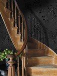 Erfoni Black Wallpaper Peel and Stick Wallpaper Black Floral Embossed Contact Paper 17.7inch×393.7inch Removable Textured Flower Wallpaper Self Adhesive Thicken Countertops Cabinets Contact Paper
