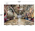 Cliouar-Tunnel Trendy Graffiti Wall Mural wallpaper-103 x 69"