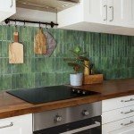 Smart Tiles SMART TILES Peel and Stick Backsplash - 5 Sheets of 11.43'' x 9'' - 3D Adhesive Peel and Stick Tile Backsplash for Kitchen, Bathroom, Wall Tile, Sefrou Green